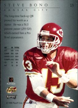 1996 Playoff Trophy Contenders #13 Steve Bono Back
