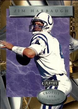 1996 Playoff Trophy Contenders #16 Jim Harbaugh Front