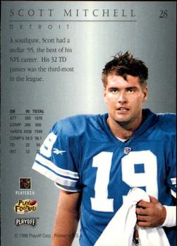 1996 Playoff Trophy Contenders #28 Scott Mitchell Back