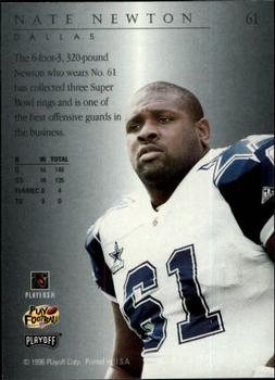 1996 Playoff Trophy Contenders #61 Nate Newton Back
