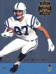1996 Playoff Trophy Contenders - Back to Back Minis #28 Sean Dawkins / Lake Dawson Front