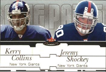 2003 Fleer Mystique - Awe Pairs #12 AP Kerry Collins / Jeremy Shockey Front