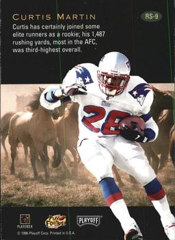 1996 Playoff Trophy Contenders - Rookie Stallions #RS-9 Curtis Martin Back