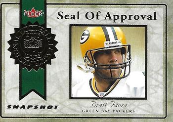 2003 Fleer Snapshot - Seal of Approval Gold #11 SA Brett Favre Front
