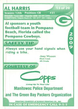 2009 Green Bay Packers Police - Copps Food Center, Manitowoc Police Department #15 Al Harris Back