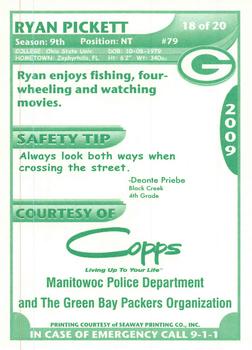 2009 Green Bay Packers Police - Copps Food Center, Manitowoc Police Department #18 Ryan Pickett Back