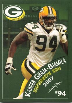2007 Green Bay Packers Police - Copps Food Center, Manitowoc Police Department #12 Kabeer Gbaja-Biamila Front