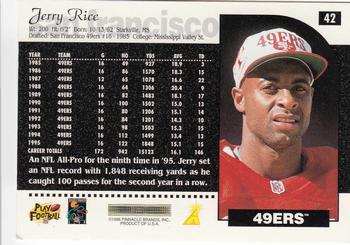 1996 Score #42 Jerry Rice Back