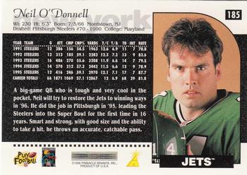 1996 Score #185 Neil O'Donnell Back