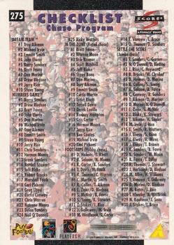 1996 Score #275 Dan Marino / Jeff Blake / John Elway / Emmitt Smith / Brett Favre / Jerry Rice Back
