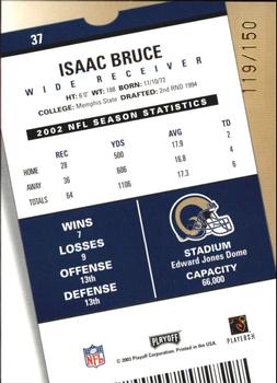 2003 Playoff Contenders - Playoff Ticket #37 Isaac Bruce Back