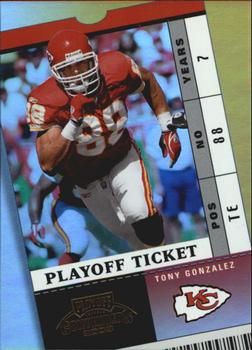 2003 Playoff Contenders - Playoff Ticket #45 Tony Gonzalez Front