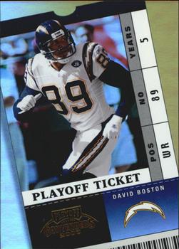 2003 Playoff Contenders - Playoff Ticket #53 David Boston Front