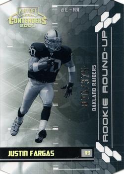 2003 Playoff Contenders - Rookie Round Up #RR-36 Justin Fargas Front