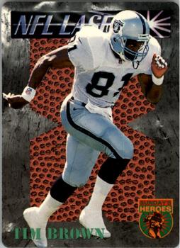 1996 Score Board NFL Lasers - Sunday's Heroes #SH1 Tim Brown Front