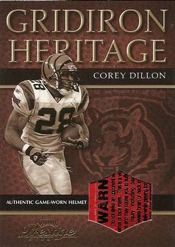 2003 Playoff Prestige - Gridiron Heritage Jerseys #GH-4 Corey Dillon Front