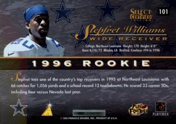 1996 Select Certified #101 Stepfret Williams Back