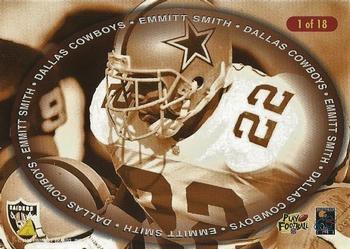 1996 Select Certified - Gold Team #1 Emmitt Smith Back