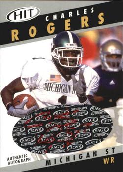 2003 SAGE HIT - Autographs Silver #A1 Charles Rogers Front