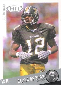 2003 SAGE HIT - Class of 2003 Silver #C12 Justin Gage Front