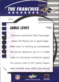 2003 Score - The Franchise #TF-3 Jamal Lewis Back