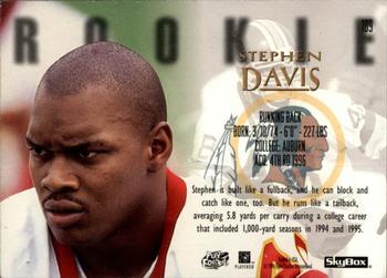 1996 SkyBox Premium #189 Stephen Davis Back