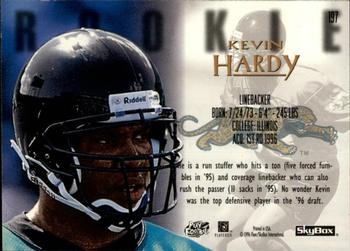 1996 SkyBox Premium #197 Kevin Hardy Back