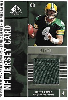 2003 SP Game Used - SP Field Fabrics Gold #FF1-BF Brett Favre Front