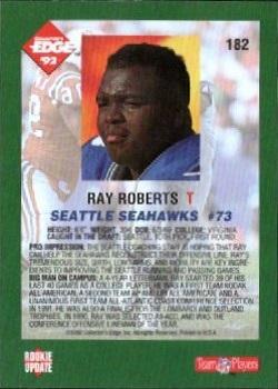 1992 Collector's Edge - Base Aftermarket #182 Ray Roberts Back