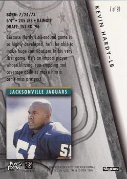 1996 SkyBox Impact - NFL on FOX: Same Game More Attitude #7 Kevin Hardy Back