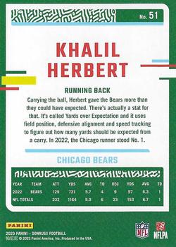 2023 Donruss #51 Khalil Herbert Back