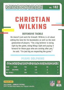 2023 Donruss #182 Christian Wilkins Back