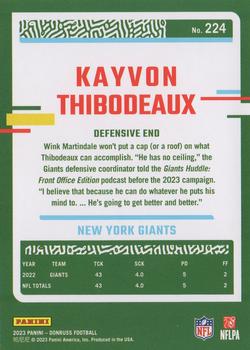 2023 Donruss #224 Kayvon Thibodeaux Back