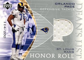 2003 Upper Deck Honor Roll - Dean's List Silver #DL-OP Orlando Pace Front