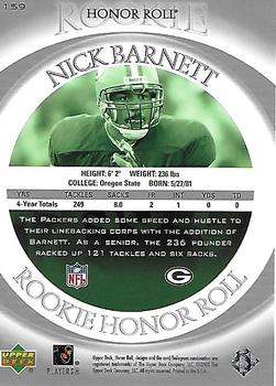 2003 Upper Deck Honor Roll - Silver #159 Nick Barnett Back