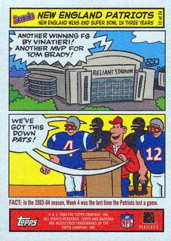 2004 Bazooka - Comics #12 New England Patriots Front