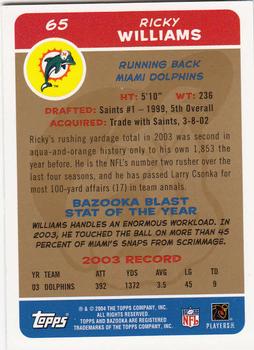 2004 Bazooka - Gold #65 Ricky Williams Back