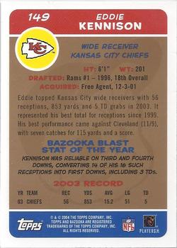2004 Bazooka - Gold #149 Eddie Kennison Back