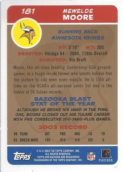 2004 Bazooka - Gold #181 Mewelde Moore Back