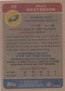 2004 Bazooka - Minis #55 Brian Westbrook Back