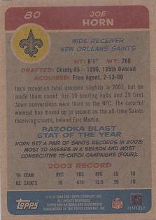2004 Bazooka - Minis #80 Joe Horn Back