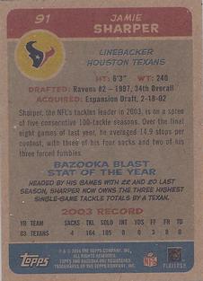 2004 Bazooka - Minis #91 Jamie Sharper Back