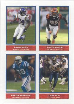 2004 Bazooka - Stickers #35 Randy Moss / Chad Johnson / Marvin Harrison / Torry Holt Front
