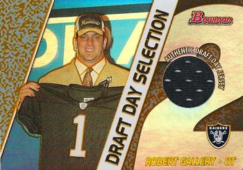 2004 Bowman - Draft Day Selections Relics #DJ-RG Robert Gallery Front