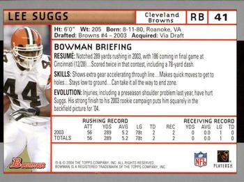 2004 Bowman - First Edition #41 Lee Suggs Back