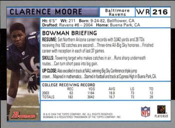 2004 Bowman - First Edition #216 Clarence Moore Back