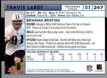 2004 Bowman - First Edition #247 Travis LaBoy Back