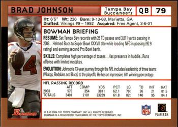 2004 Bowman - Gold #79 Brad Johnson Back