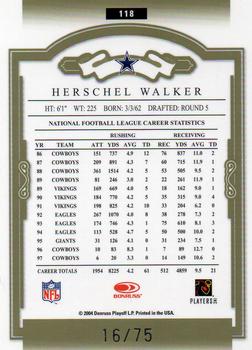 2004 Donruss Classics - Significant Signatures Green #118 Herschel Walker Back