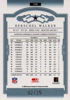 2004 Donruss Classics - Significant Signatures Platinum #118 Herschel Walker Back